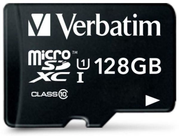 8GB Speicherkarte günstig Kaufen-Verbatim MicroSDXC Premium 128GB mit Adapter. Verbatim MicroSDXC Premium 128GB mit Adapter <![CDATA[microSDXC 128GB Speicherkarte ( Class 10 ) Als kleinstes derzeit erhältliches Format für Speicherkarten wurde die microSDHC Speicherkarte speziell für S