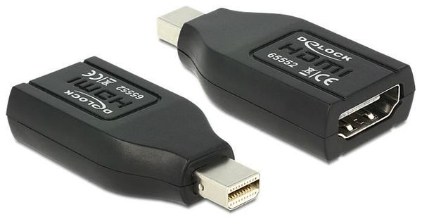 Display Port günstig Kaufen-DeLOCK 65552 Adapter miniDisplayPort auf HDMI miniDisplayPort Stecker auf HDMI Buchse. DeLOCK 65552 Adapter miniDisplayPort auf HDMI miniDisplayPort Stecker auf HDMI Buchse <![CDATA[Kurzbeschreibung Mit diesem Adapter von Delock können Sie z. B. einen HD