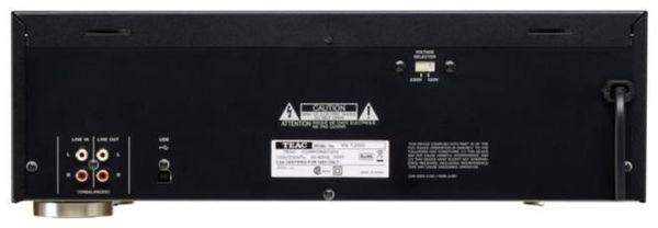 TEAC W-1200 Doppel-Kassettendeck mit USB-Ausgang schwarz (W-1200-B)