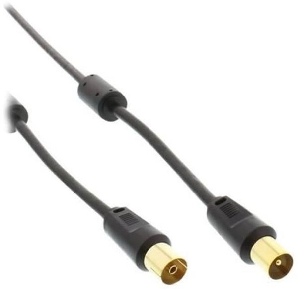 Antennen Kabel günstig Kaufen-InLine 69450P Antennenkabel 2x geschirmt mit Filter >85dB 0.5m schwarz. InLine 69450P Antennenkabel 2x geschirmt mit Filter >85dB 0.5m schwarz . 