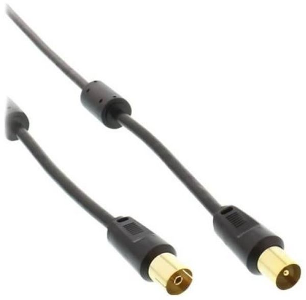 Antennen Kabel günstig Kaufen-InLine 69401P Antennenkabel 2x geschirmt mit Filter >85dB 1m schwarz. InLine 69401P Antennenkabel 2x geschirmt mit Filter >85dB 1m schwarz . 