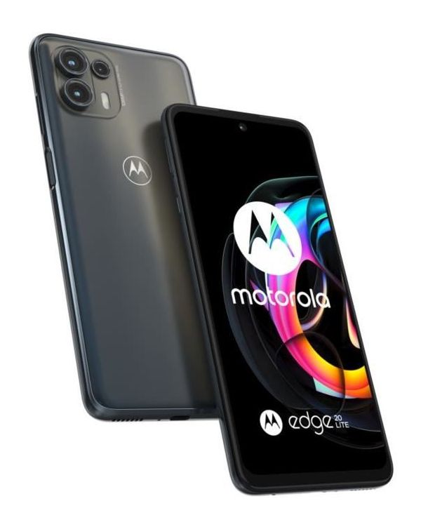 Motorola Edge 20 light - Smartphone - Dual-SIM - 5G NR - 128GB - microSD slot - 6.7 - 2400 x 1080 Pixel - OLED - RAM 8GB - Triple-Kamera (32 MP Vorderkamera) - Android - electric graphite (PANEOO15SE)