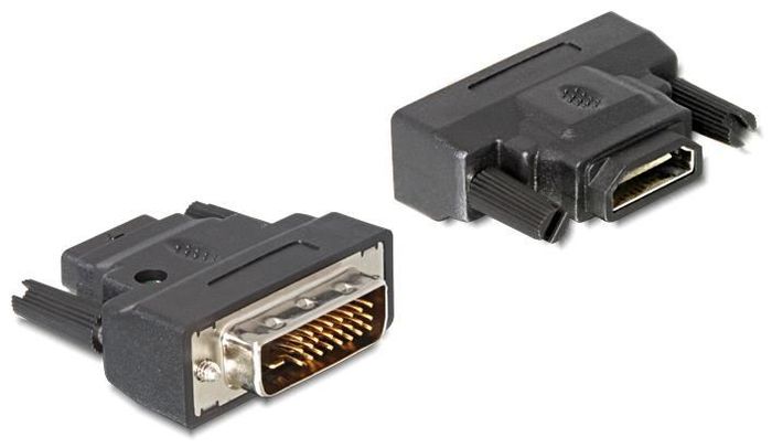 650 Schwarz günstig Kaufen-DeLOCK 65024 Adapter DVI (24+1) auf HDMI mit LED DVI-D (24+1) Stecker auf HDMI Buchse schwarz. DeLOCK 65024 Adapter DVI (24+1) auf HDMI mit LED DVI-D (24+1) Stecker auf HDMI Buchse schwarz <![CDATA[Kurzbeschreibung Mit diesem Adapter von Delock können Si