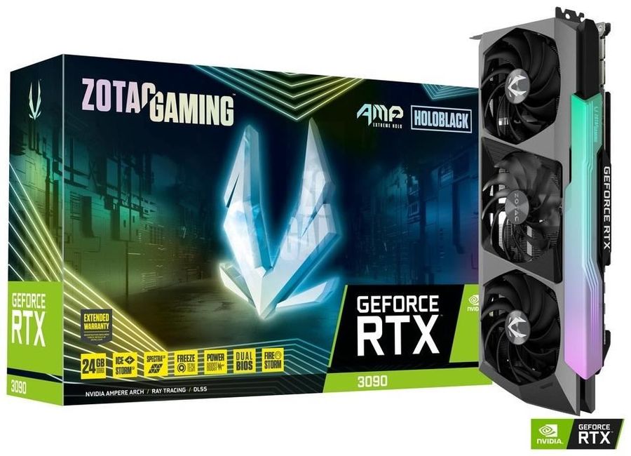 ZOTAC GeForce RTX 3090 AMP EXTREME HOLO 24GB, Premium Pack