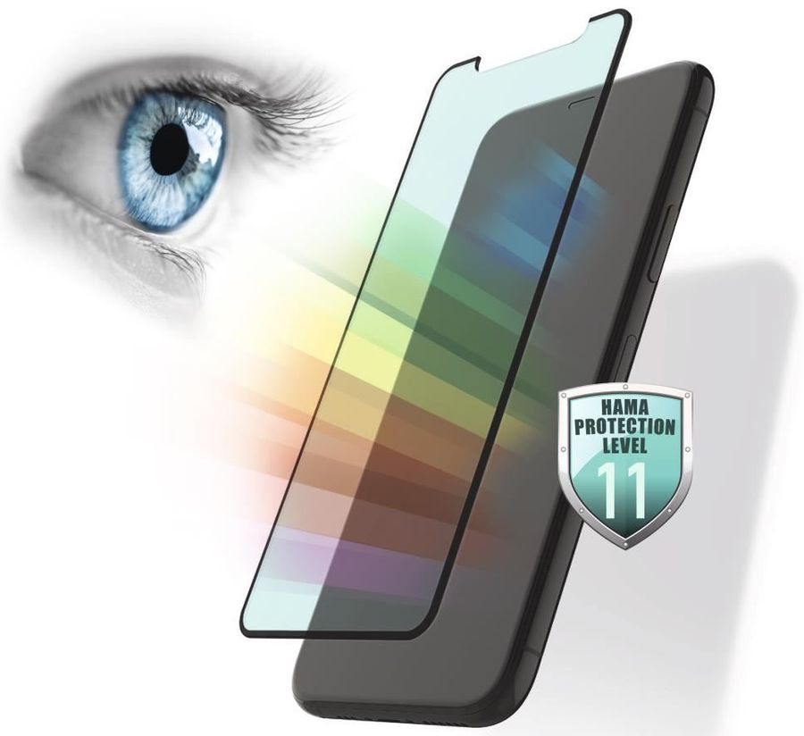 Hama 3D-Full-Screen-Schutzglas Anti-Bluelight+Antibakteriell für iPhone 13/13 Pro