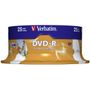 Verbatim DVD-R 4.7GB 16X Inkjet weiß 25er Spindel