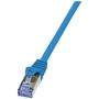 LogiLink CQ3026S Prime Line CAT 6a Patchkabel 0.50 m Cat 6a S/FTP  blau
