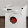 Xavax Zwischenbausatz für Waschmaschinen/Trockner mit Ausziehplatte weiß