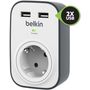 Belkin Überspannungsschutz 1-Fach SurgePlus + 2 USB Ports