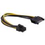DeLOCK 82924 Kabel Power SATA auf PCI Express 0.21 m schwarz / gelb