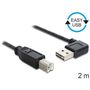 DeLOCK 83375 Kabel EASY USB A gewinkelt auf USB B 2.00 m 90° gewinkelter Stecker  schwarz