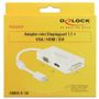DeLOCK 62630 Adapter miniDisplayPort auf VGA / HDMI / DVI 0.16 m weiß / gold
