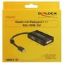DeLOCK 62631 Adapter miniDisplayPort auf VGA / HDMI / DVI 0.16 m schwarz