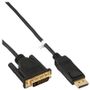 InLine 17112 DisplayPort zu DVI Konverter-Kabel 2.00 m schwarz