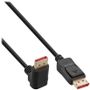InLine 17152U DisplayPort 1.4 Kabel 2.00 m 90° gewinkelter Stecker  schwarz