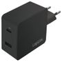 LogiLink PA0219 USB Wall Charger 2 Port, USB-AF & USB-CF, 40W, w/PD, black