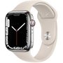Apple Watch Series 7 Edelstahl 45mm Cellular silber Sportarmband sternenlicht
