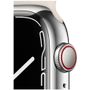 Apple Watch Series 7 Edelstahl 45mm Cellular silber Sportarmband sternenlicht