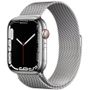 Apple Watch Series 7 Edelstahl 45mm Cellular silber Milanaise silber