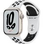 Apple Watch Series 7 Nike Aluminium 41mm sternenlicht Sportarmband platinum/schwarz
