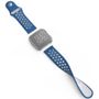 Hama Sportarmband für Fitbit Versa 2/Versa (Lite), atmungsak tiv, univ., Blau/Gr