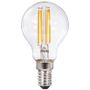 Xavax LED-Filament E14, 470lm ers. 40W, Tropfenlampe, klar, dimmbar, warmweiß