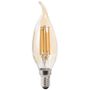 Xavax LED-Filament E14, 400lm ersetzt 35W, Windstoß-Kerze, amber, warmweiß