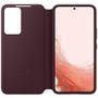 Samsung EF-ZS901CEEG Clear View Cover für Galaxy S22, burgundy
