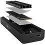 ICY BOX IB-180MC-C31 NVMe / SATA Dock USB 3.2 (Gen 2) Type-C, Werkzeuglos, Aluminium, schwarz