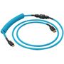 Glorious Coiled Cable Spiralkabel, USB-C auf USB-A, electric blue