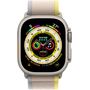 Apple Watch Ultra GPS + Cellular, 49mm Titanium Case / Yellow/Beige Trail Loop - M/L