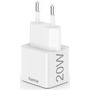 Hama Schnellladegerät USB-C, PD/Qualcomm, Mini-Ladegerät, 20 W, weiß