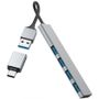 Hama USB-Hub 4 Ports, USB 3.2 Gen1, Ultra Slim, inkl. USB-C-Adapter